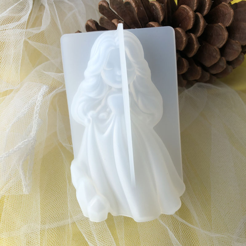 Soap Making Equipment - 3D Cute Princess Silicone Candle Mould