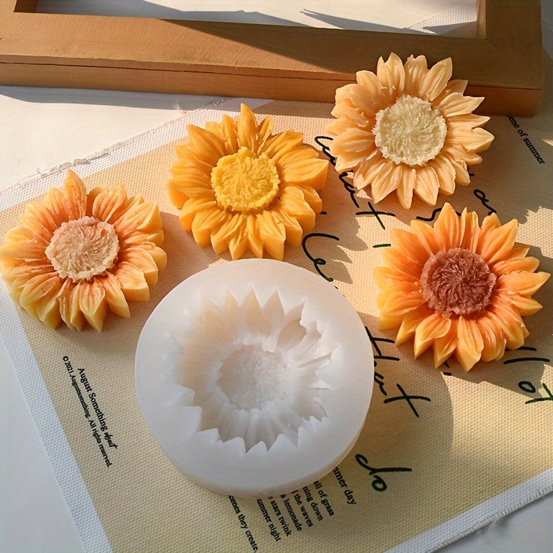 Soap Making Bar - Vibrant 3D Sunflower Silicone Mold for