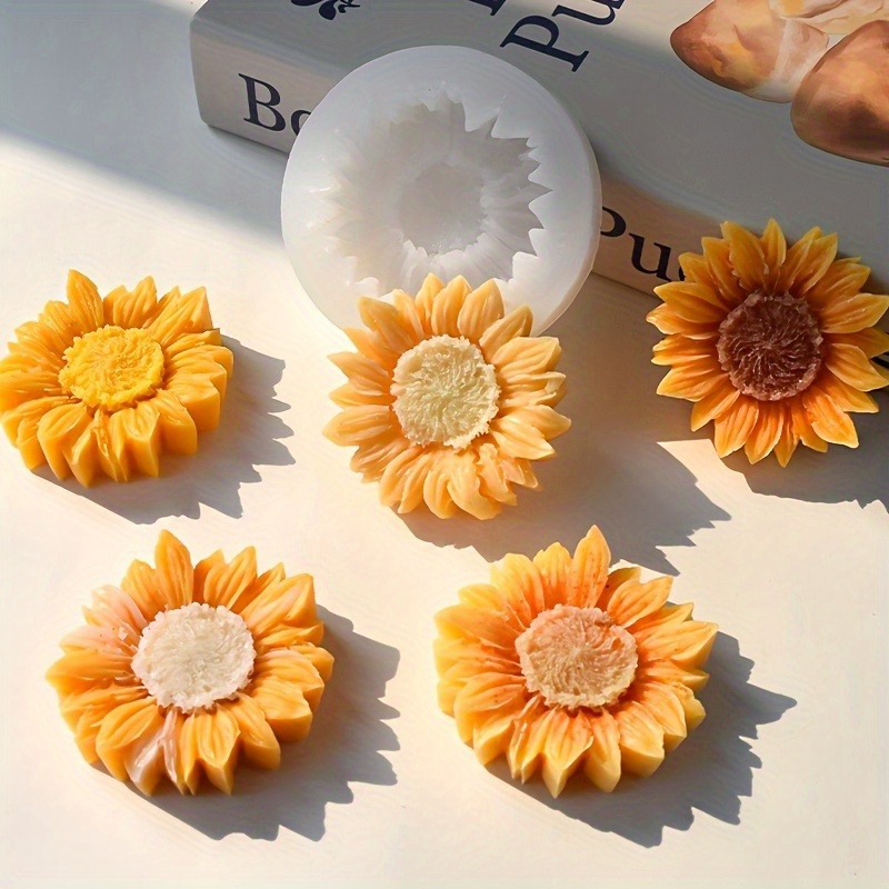 Vibrant 3D Sunflower Silicone  - đánh giá và giá Soap Making Bar