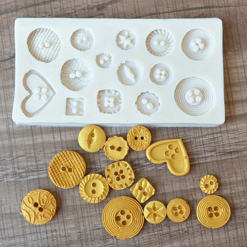 Buttons Shape Silicone Mold Si - đánh giá và giá Soap Making Equipment