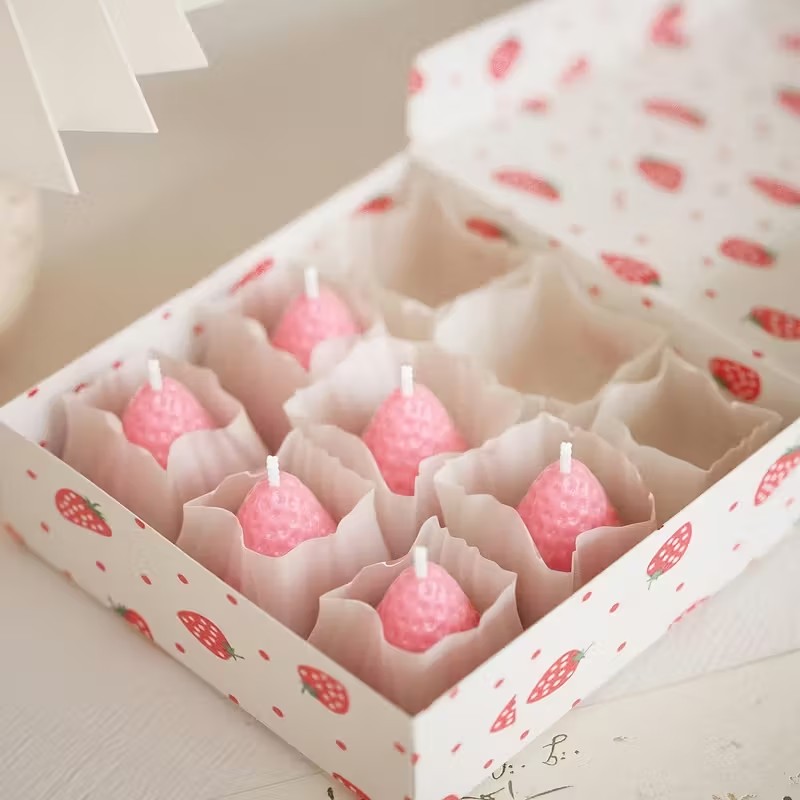 Strawberry Silicone Candle Mol - đánh giá và giá Soap Making Equipment