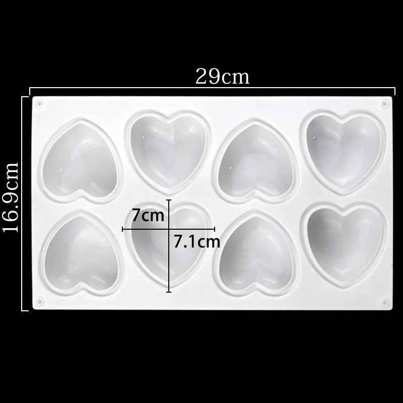 Love Heart Silicone Soap Mold  - đánh giá và giá Soap Making Equipment