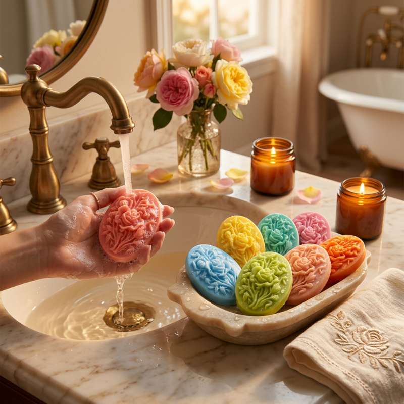 4 Silicone mold with flower sh - đánh giá và giá Soap Making Equipment